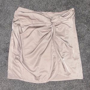 Silk mini skirt